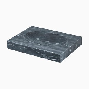 Squared Soap Dish in Grey Marble