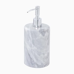 Dispenser di sapone rotondo in marmo grigio