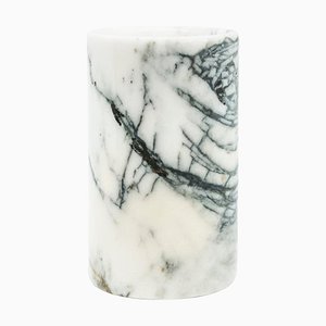 Soporte para cepillos de dientes redondeado de mármol Paonazzo
