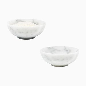 Rice Bowl in White Carrara Marble