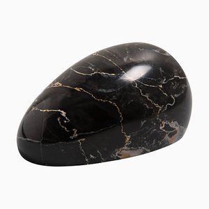 Black Marble Paperweight with Mouse Shape
