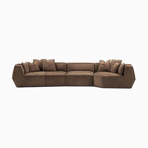 Großes braunes Infinito Sofa von Lorenza Bozzoli