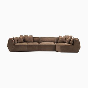 Large Infinito Brown Sofa by Lorenza Bozzoli