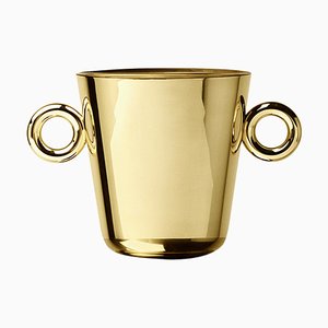 Double O Ice Bucket in Polished Brass Finish by Richard Hutten