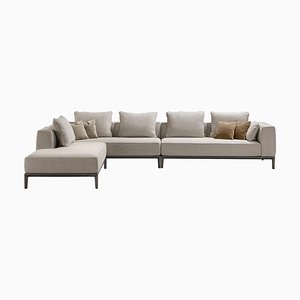 Milo Angular Off-White Sofa by Stefano Giovannoni