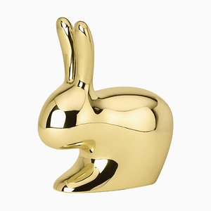 Rabbit Doorstop in Polished Brass by Stefano Giovannoni