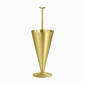 Tumbrella Umbrella Stand in Polished Brass by Richard Hutten