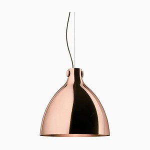 Round Suspension Lamp in Copper by Richard Hutten