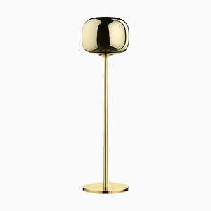 Dusk Dawn Floor Lamp with Polished Brass Finish by Branch Creative