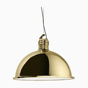 Large Factory Pendant Lamp in Polished Brass by Elisa Giovannoni
