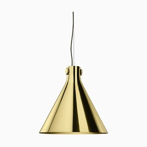 Cone Suspension Lamp in Polished Brass by Richard Hutten