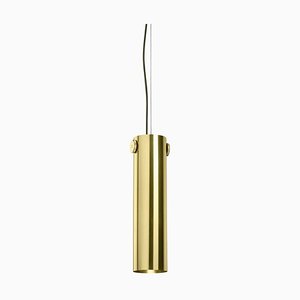 Cylinder Suspension Lamp in Polished Brass by Richard Hutten