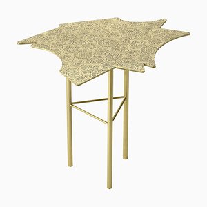 Tavolino Ninfee in ottone satinato di Alessandro Mendini