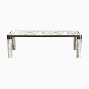 Bold Gold Calacatta Marble Dining Table