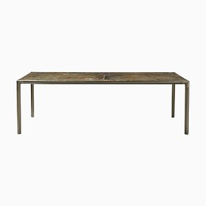 Tavolo da pranzo con cornice in marmo Emperador