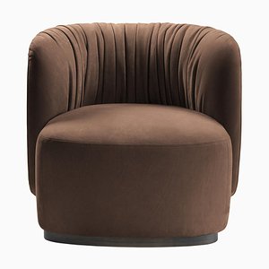 Sipario Brown Armchair by Lorenza Bozzoli