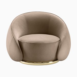 Abbracci Taupe Armchair by Lorenza Bozzoli