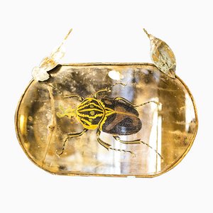 Stitched Beetle, Brass & Mirror