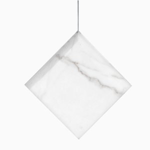Matte White Werner Jr. White Carrara 1 Ceiling Light by Andrea Barra