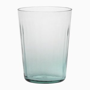 Ve_Nier Tall Bicchiere10.5 Tumbler Glasses, Plissé Aquamarine by MUN for VG, Set of 2
