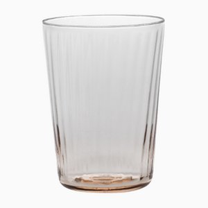Ve_Nier Tall Bicchiere10.5 Tumbler Glasses, Plissé Rose Quartz by MUN for VG, Set of 6