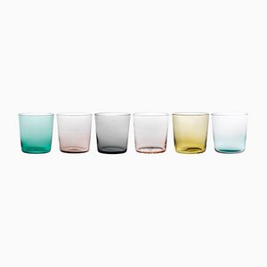 Ve_Nier Short Bicchiere8.5 Tumbler Glasses, Puro Mixed Colors by MUN for VG, Set of 6