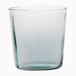 Ve_Nier Short Bicchiere8.5 Tumbler Glasses, Plissé Aquamarine by MUN for VG, Set of 2