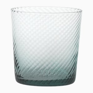 Ve_Nier Short Bicchiere8.5 Tumbler Glasses, Twisted Aquamarine by MUN for VG, Set of 2