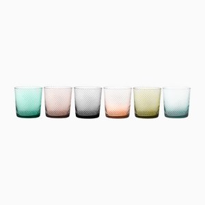 Ve_Nier Short Bicchiere8.5 Tumbler, Twisted Mixed Colours von MUN für VG, 6er Set
