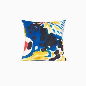 Multicolored Square Parrot Pillow by Naomi Clark for Fort Makers
