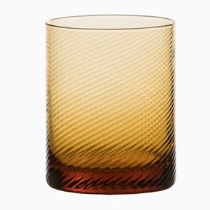 Short Gritti Tumbler Glasses, Twisted Amber by MUN for VG, Set of 6
