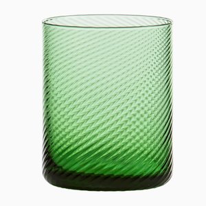 Short Gritti Tumbler Glasses, Twisted Empoli Green by MUN for VG, Set of 6