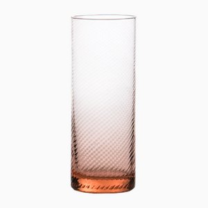 Tall Gritti Tumbler Glasses, Twisted Pink by MUN for VG, Set of 6
