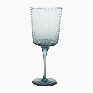 Ve_nier Calice24 Stem Glasses, Twisted Aquamarine by MUN for VG, Set of 4