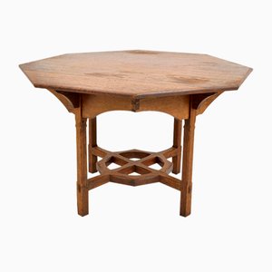 Arts & Crafts English Oak Octagonal Centre Dining Table by Gordon Russell for Cotswold School