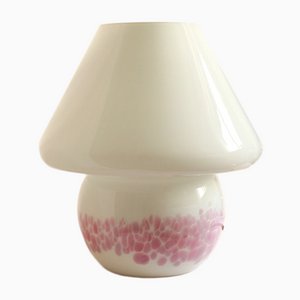 Italian Vintage Pink Mushroom Rosalinda Lamp by Murano Vetri, 1970s