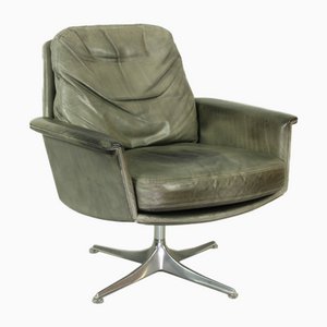 Grey Leather Sedia Swivel Chair by Horst Brüning for Cor, 1960s