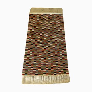 Multicolored Moroccan Wool Carpet Handmade from Berber Weavers