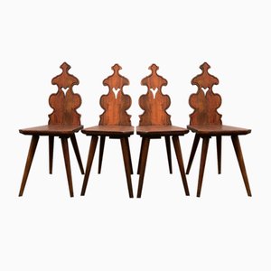 Wooden Alsatian Chairs, 1960s, Set of 4