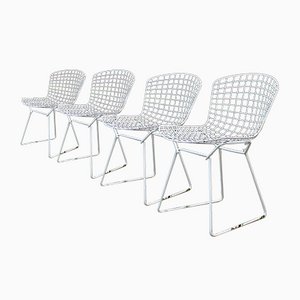 Weiße Mid-Century Modern Stühle von Harry Bertoia, 1950er, 4er Set