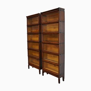 Antique Oak Stacking Bookcases from Macey / Globe Wernicke, 1910s, Set of 2