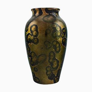 Vase aus glasiertem Steingut von Lucien Brisdoux, Frankreich, 1930er oder 1940er