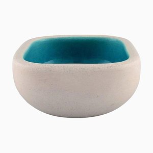 French Bowl in Sèvres Porcelain with Turquoise Glaze