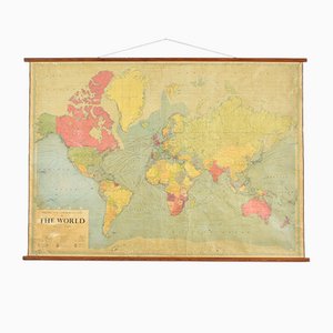 Large World Wall Map by Philips