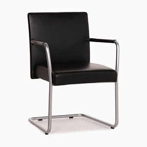 Black Leather Jason 1519 Cantilever Chair from Walter Knoll / Wilhelm Knoll
