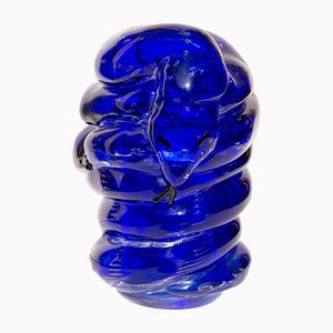 Vaso Serpente blu di Ida Olai per Berengo Collection