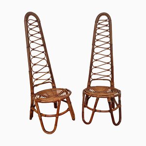 Bent Bamboo Lounge Chairs by Dirk van Sliedregt, Set of 2