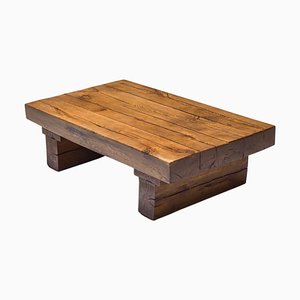 Brutalist Rectangular Coffee Table in the Style of Axel Vervoordt, Mid-20th Century