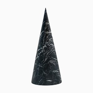 Large Decorative Cone in Black Marquina Marble