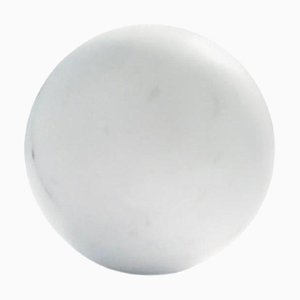 Medium Sphere Shaped Paper Weight in White Marble